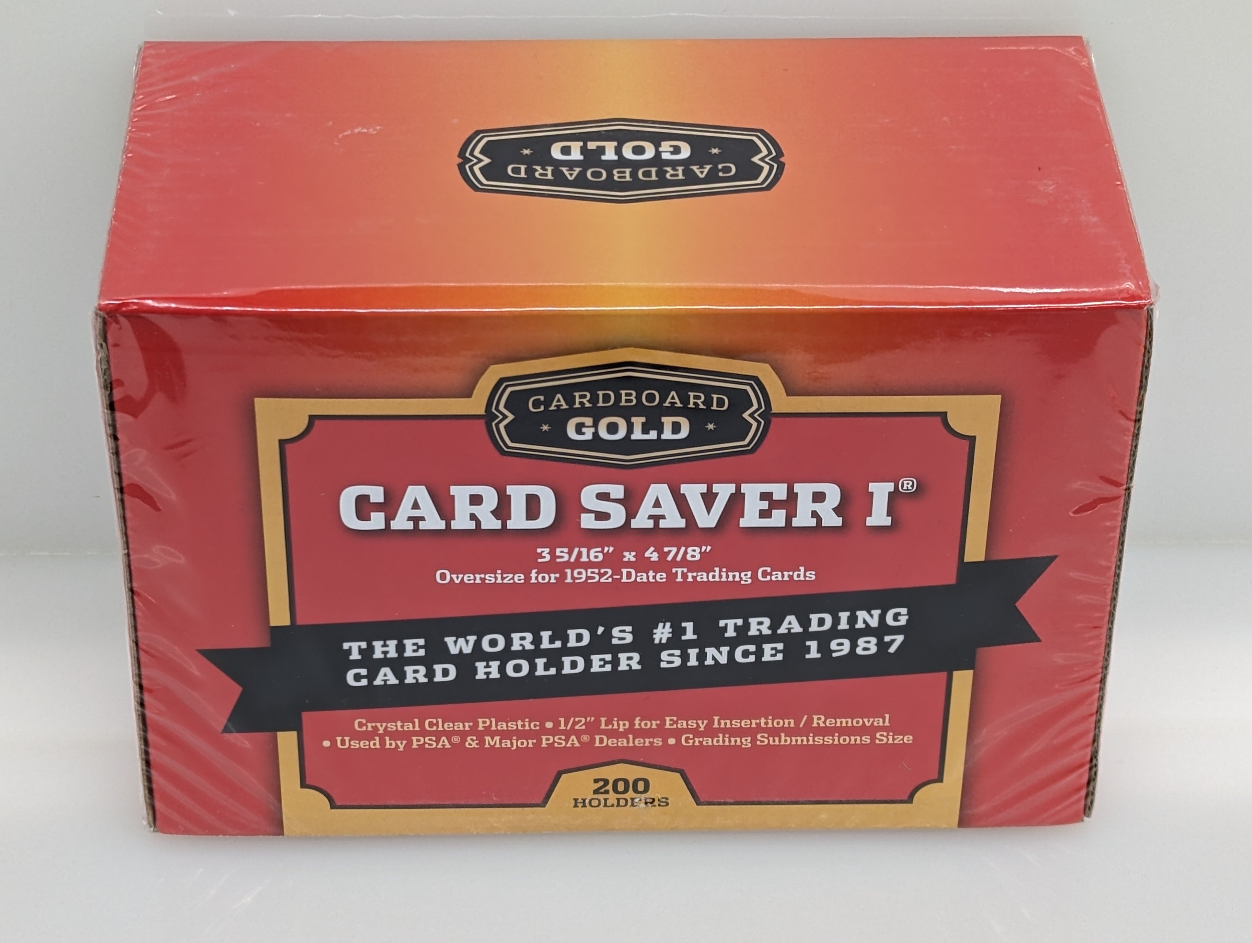 Cardboard Gold Card Saver 1 Semi Rigid Card Holder 3 5/16 x 4 7/8 (200  Count)